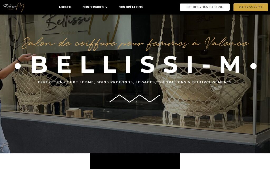 Page d’accueil du site Bellissi-M