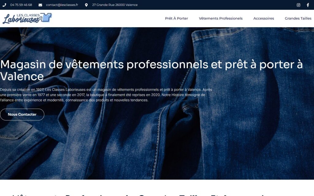 Page d’accueil du site Les Classes Laborieuses