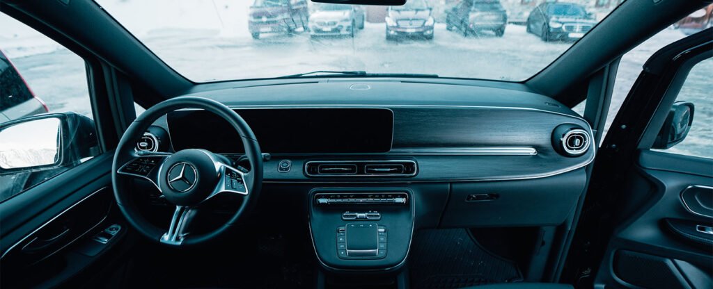 Intérieur d'un Mercedes Classe V